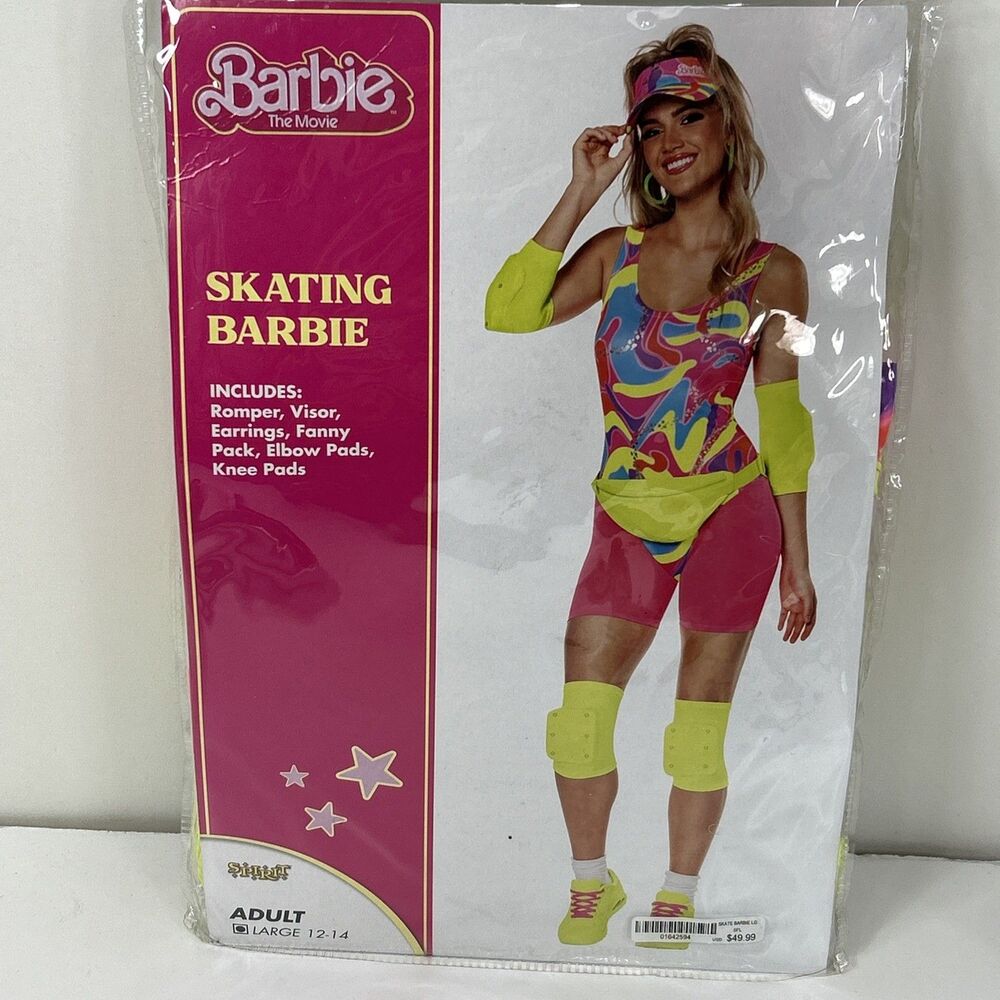 Barbie Movie Adult Costume Large 12-14 Spirit Halloween Roller Inline Skating